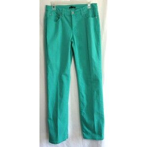 Eileen Fisher Green Organic Cotton Mid Rise Jeans Size 6 EUC